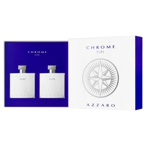 A new original box set for the return of Azzaro's legendary Chrome Pure fragrance